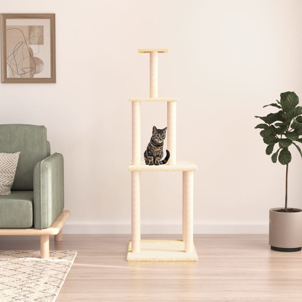 vidaXL Meuble de jardin avec palettes en sisal 149 cm crème jaune