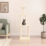 vidaXL Meuble de jardin avec palettes en sisal 149 cm crème jaune