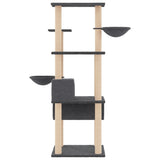 vidaXL Kattenmeubel met sisal krabpalen 141 cm lichtgrijs