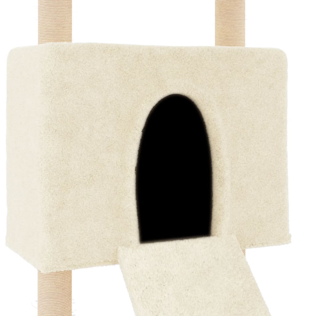 vidaXL Cat Tree with Sisal Scratching Posts 153 cm Cream