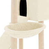 vidaXL Cat Tree with Sisal Scratching Posts 153 cm Cream