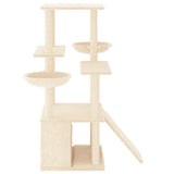 vidaXL Cat Tree with Sisal Scratching Posts 133 cm Cream