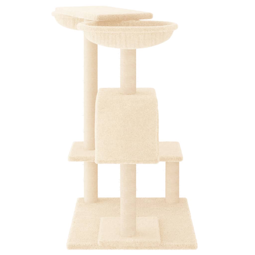vidaXL Kattenmeubel met krabpalen 82 cm crèmekleurig