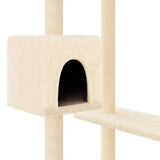 vidaXL Kattenmeubel met krabpalen 82 cm crèmekleurig