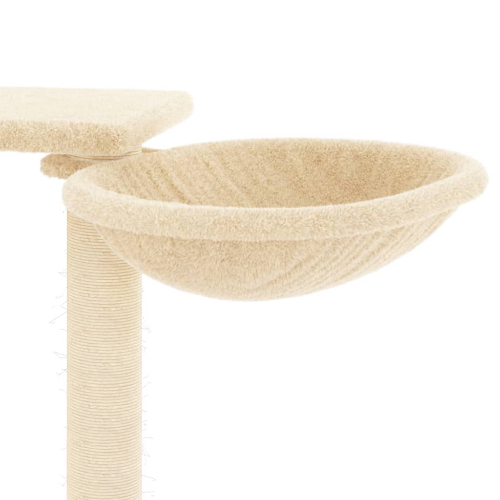 vidaXL Kattenmeubel met krabpalen 82 cm crèmekleurig