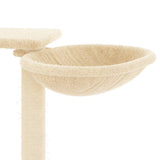 vidaXL Kattenmeubel met krabpalen 82 cm crèmekleurig