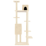 vidaXL Cat Tree with Sisal Scratching Posts 154 cm Cream