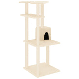 vidaXL Cat Tree with Sisal Scratching Posts 123 cm Cream