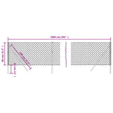 vidaXL Wire Mesh Fence 0.8x10 m Green