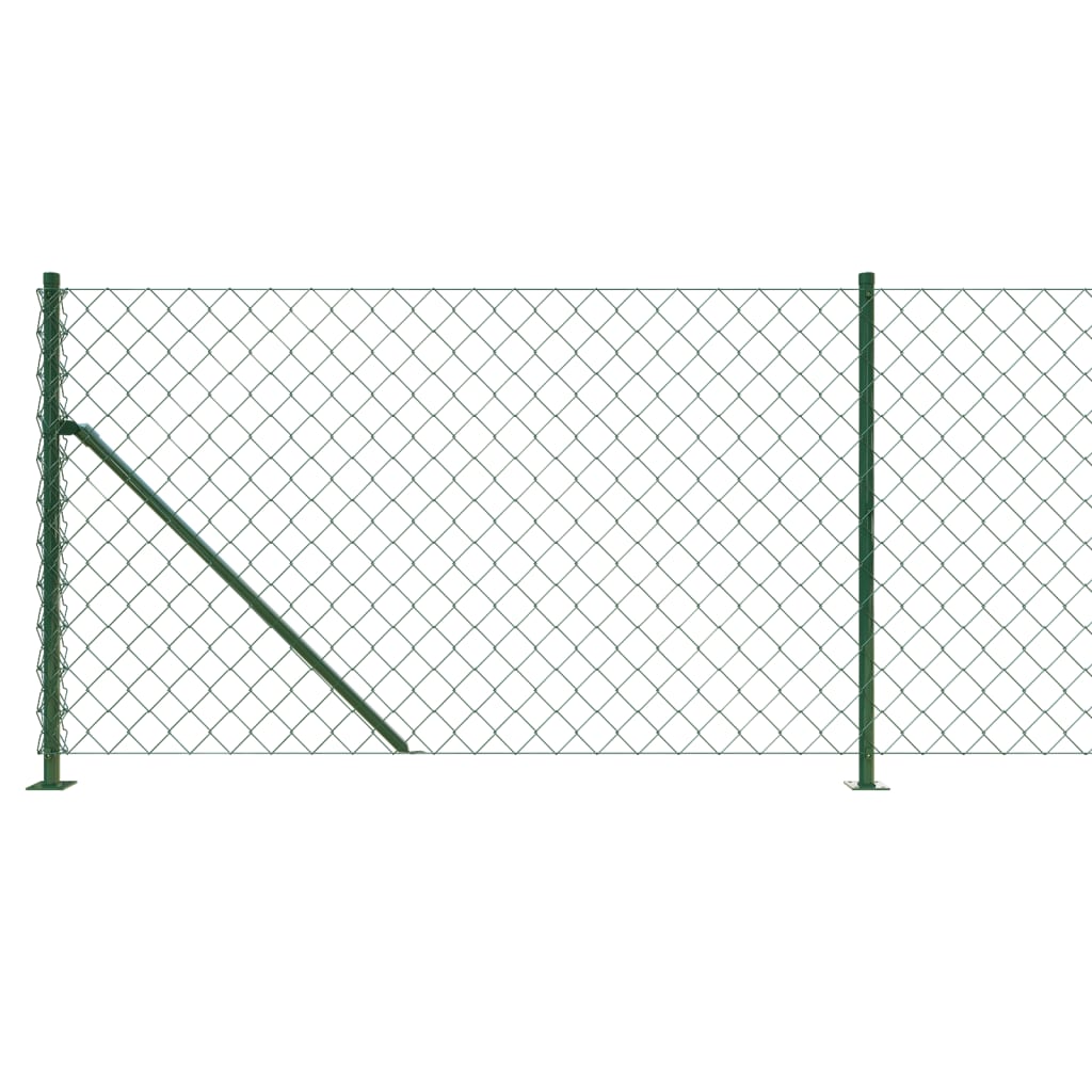 vidaXL Flanged Wire Mesh Fence 0.8x10 m Green