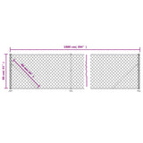 vidaXL Flanged Wire Mesh Fence 0.8x10 m Green