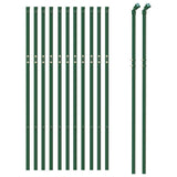 vidaXL Mesh Fence 0.8x25 m Galvanized Steel Green