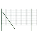 vidaXL Mesh Fence 0.8x25 m Galvanized Steel Green