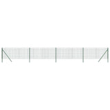 vidaXL Wire Mesh Fence 0.8x10 m Galvanized Steel Green