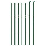 vidaXL Wire Mesh Fence 0.8x10 m Galvanized Steel Green