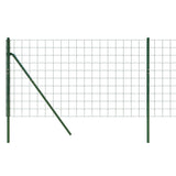 vidaXL Wire Mesh Fence 0.8x10 m Galvanized Steel Green