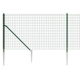 vidaXL Draadgaashek met grondankers 0,8x10 m groen