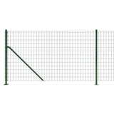 vidaXL Chain Link Fence with Flange 0.8x10 m Green