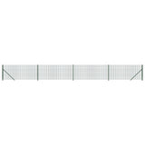 vidaXL Welded Mesh Fence with Flange 0.8x10 m Green