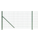 vidaXL Welded Mesh Fence with Flange 0.8x10 m Green