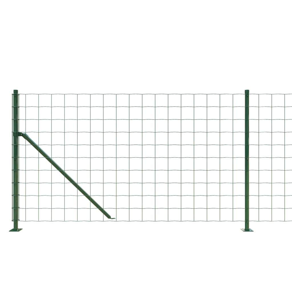 vidaXL Flanged Wire Mesh Fence 0.8x10 m Green