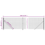 vidaXL Flanged Wire Mesh Fence 0.8x10 m Green