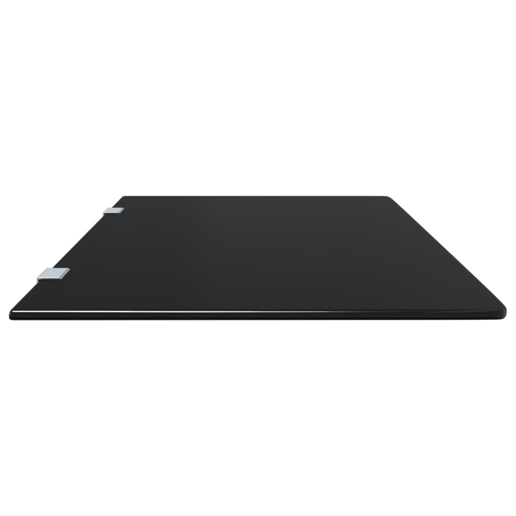 vidaXL Urinal Divider Wall-Mounted 90x40 cm Tempered Glass Black