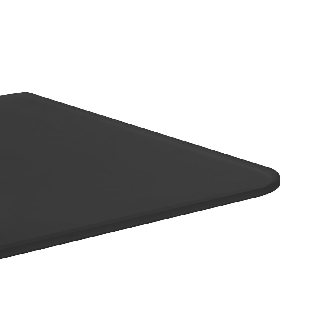 vidaXL Urinal Divider Wall-Mounted 90x40 cm Tempered Glass Black