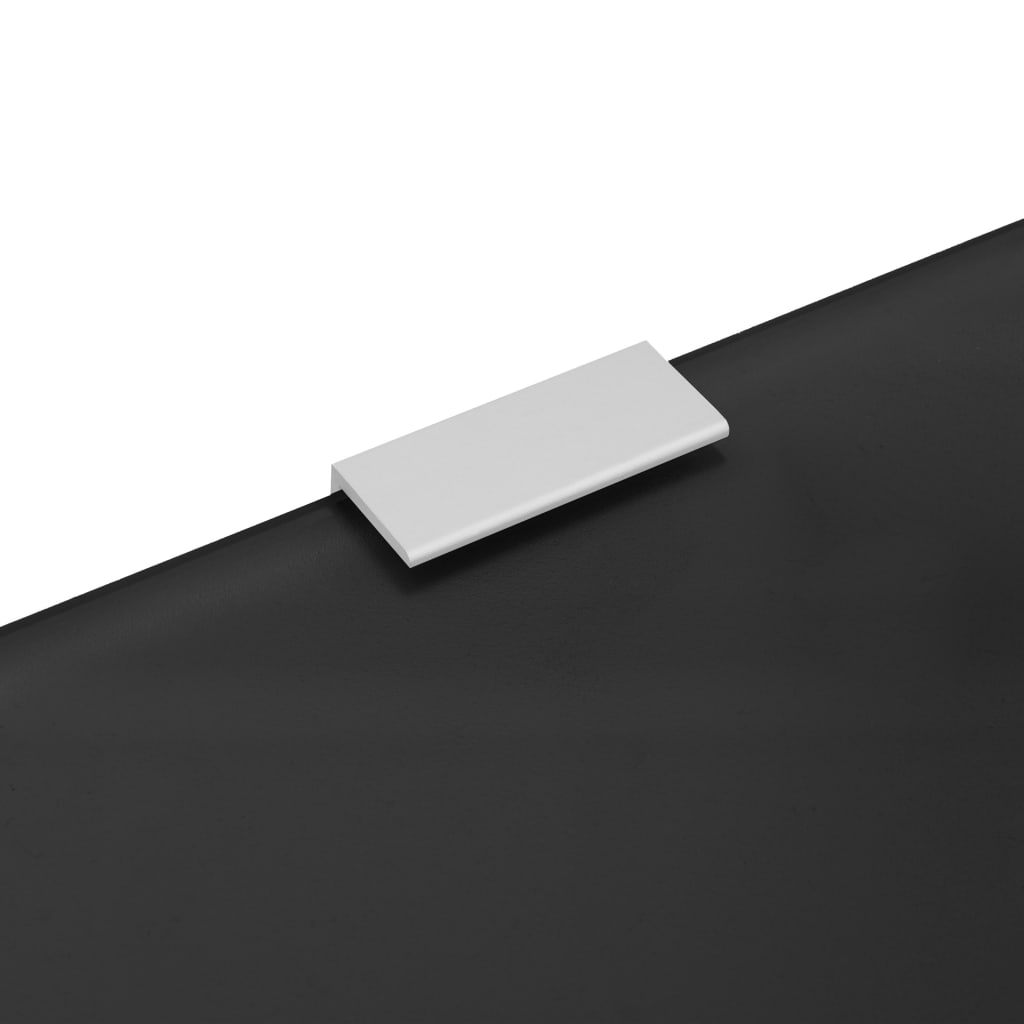 vidaXL Urinal Divider Wall-Mounted 90x40 cm Tempered Glass Black