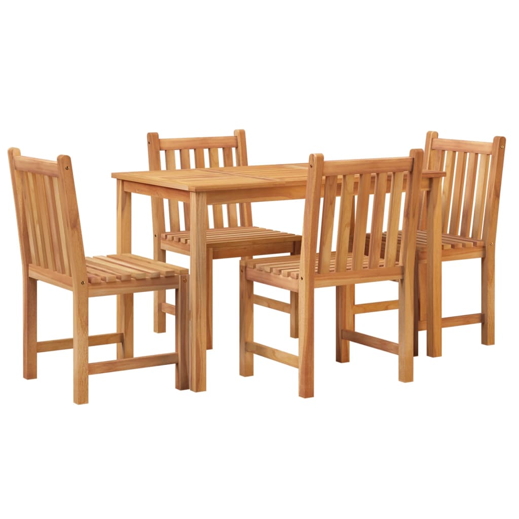 vidaXL 5-piece Garden Dining Set Solid Teak Wood