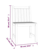vidaXL 5-piece Garden Dining Set Solid Teak Wood