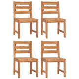 vidaXL Garden Chairs 4 pcs Solid Teak Wood