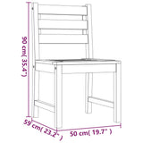 vidaXL Garden Chairs 4 pcs Solid Teak Wood