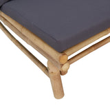 vidaXL 4-Piece Lounge Set with Cushions Bamboo Dark Grey