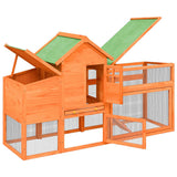 vidaXL Chicken Coop 186.5x58.5x113 cm Solid Pine Wood Brown