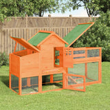 vidaXL Chicken Coop 186.5x58.5x113 cm Solid Pine Wood Brown