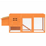 vidaXL Kippenhok 204x50x84 cm massief grenenhout bruin