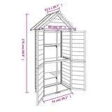 vidaXL Tuinschuur 89x52,5x175 cm massief grenenhout bruin