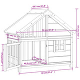 vidaXL Hondenhok 96x60,5x87 cm massief grenenhout bruin