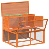 vidaXL Konijnenhok 102x90x84,5 cm massief grenenhout bruin