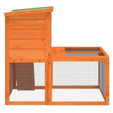 vidaXL Konijnenhok 102x90x84,5 cm massief grenenhout bruin