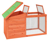 vidaXL Rabbit Hutch 100.5x54x55 cm Solid Pinewood Brown