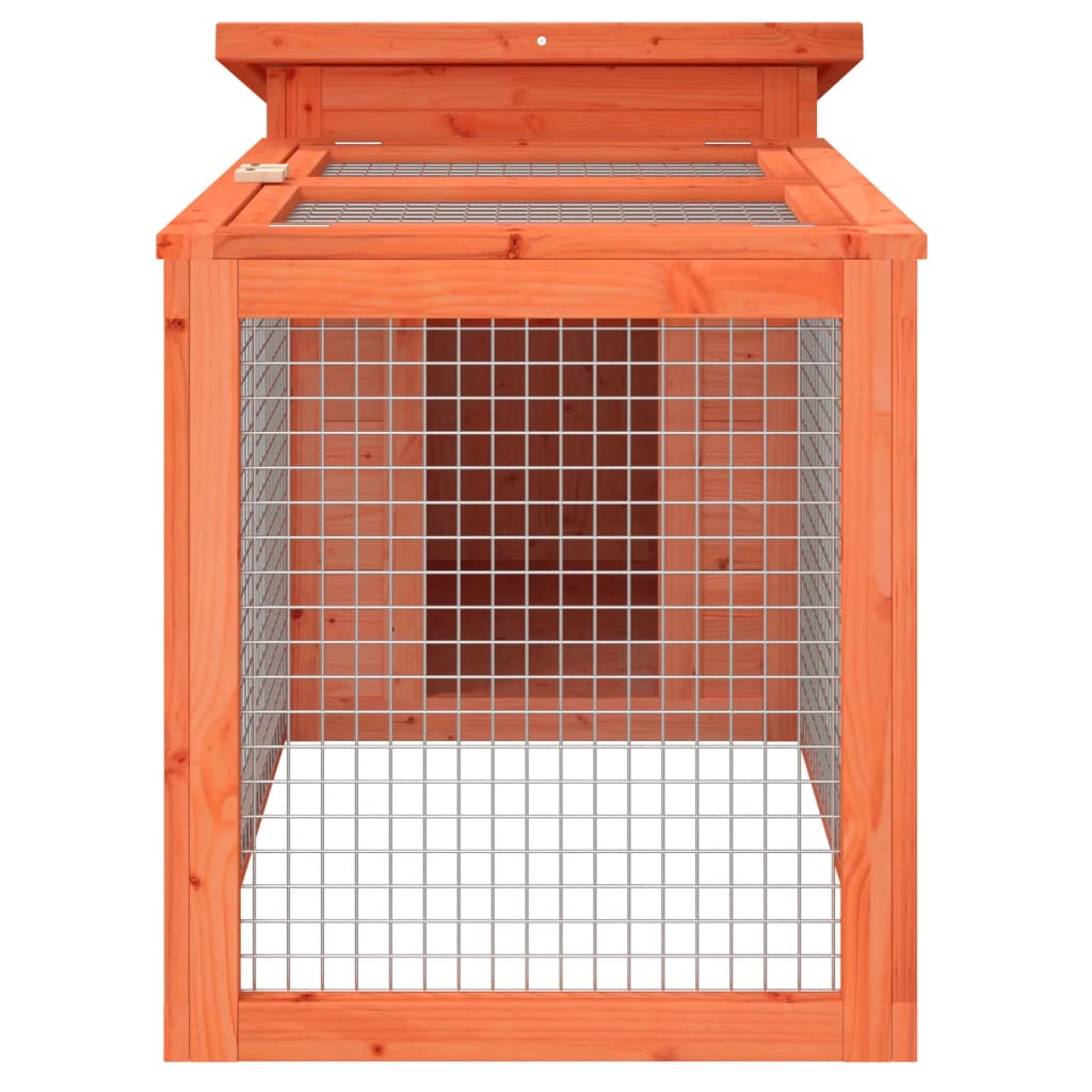 vidaXL Rabbit Hutch 100.5x54x55 cm Solid Pinewood Brown