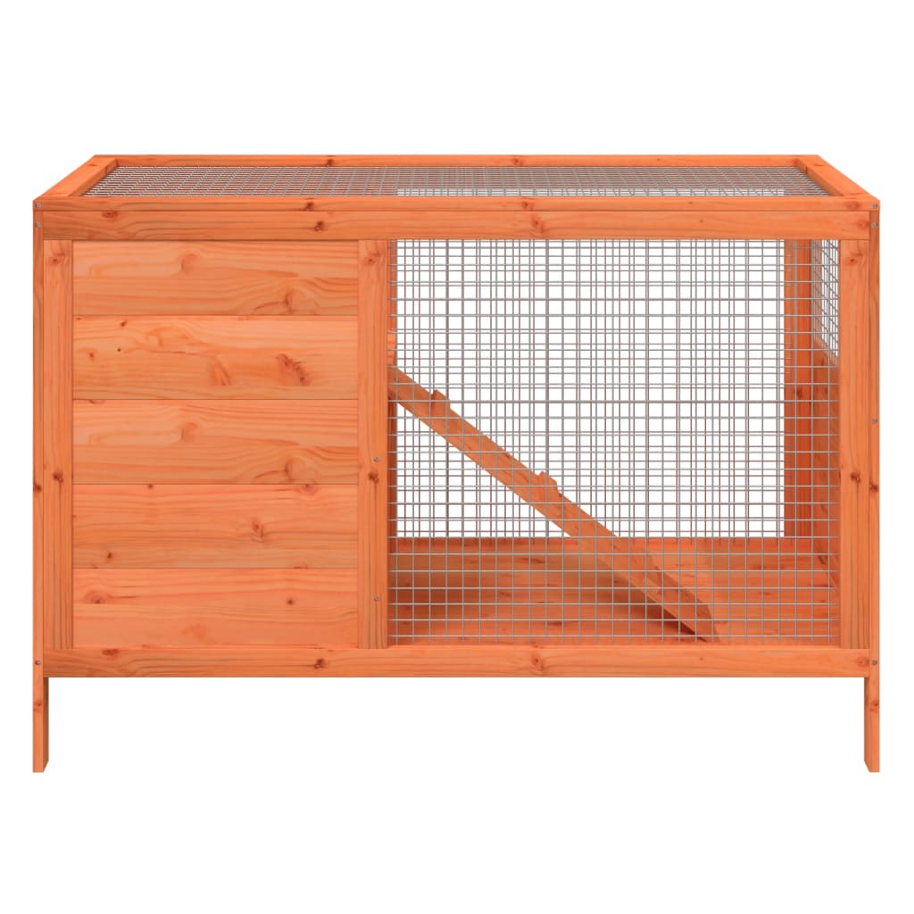 vidaXL Rabbit hutch 103x44x69.5 cm solid pine wood brown