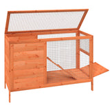 vidaXL Rabbit hutch 103x44x69.5 cm solid pine wood brown