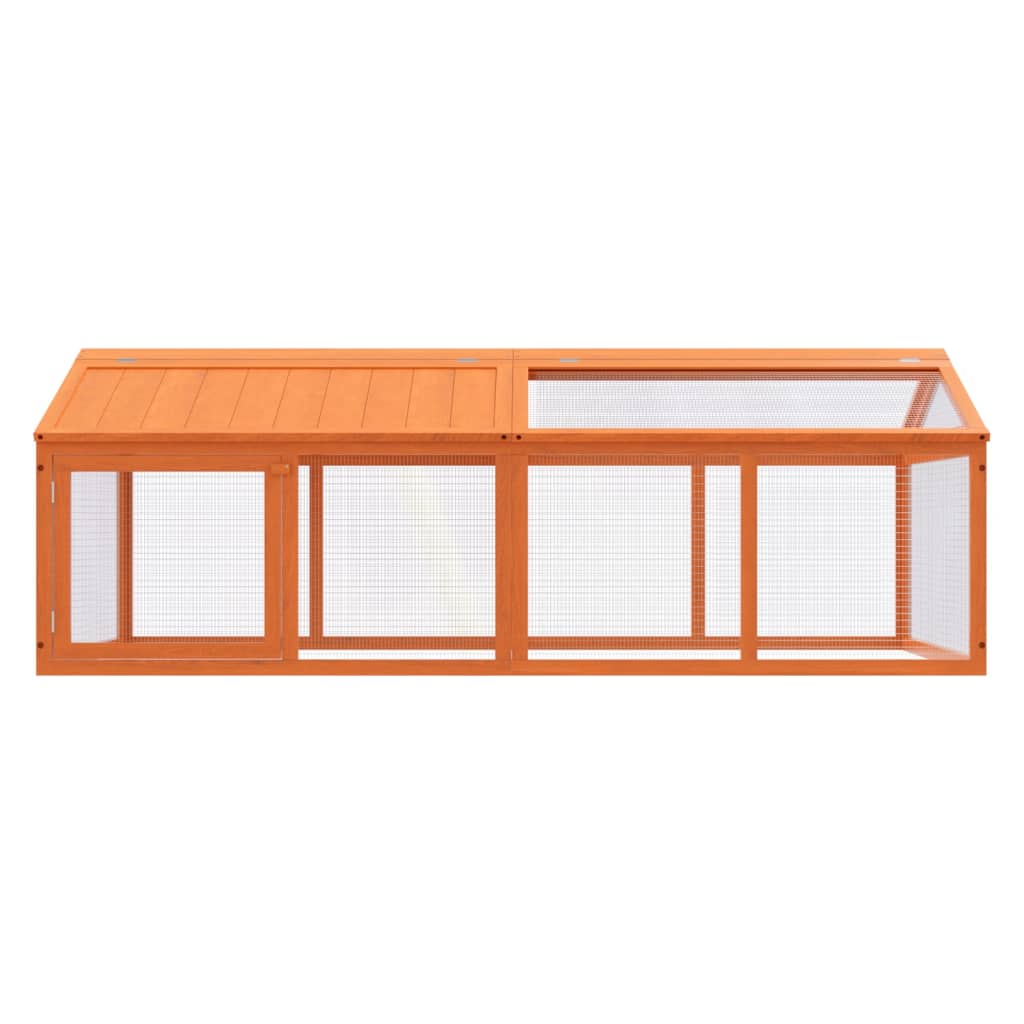 vidaXL Pet Run 200x112.5x74 cm Solid Pine Wood Brown