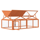 vidaXL Pet Run 200x112.5x74 cm Solid Pine Wood Brown
