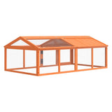 vidaXL Pet Run 200x112.5x74 cm Solid Pine Wood Brown