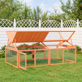 vidaXL Pet Run 200x112.5x74 cm Solid Pine Wood Brown