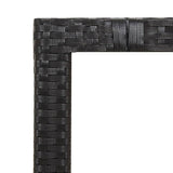 vidaXL 3-Piece Garden Lounge Set with Cushions Poly Rattan Black